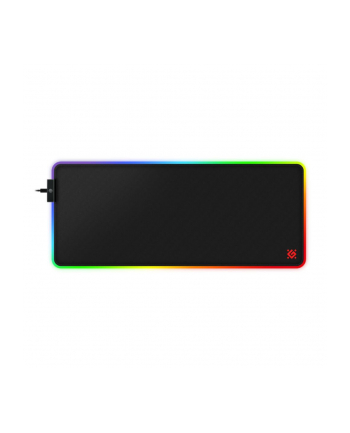 Podkładka Defender Gaming BLACK XXL LIGHT 780x300x4mm podświetlenie LED RGB + 2x HUB USB