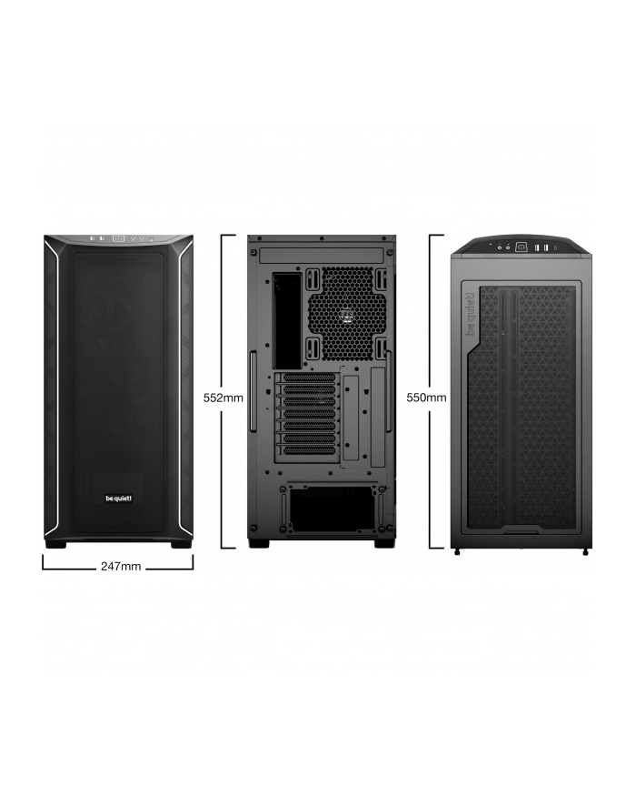Obudowa be quiet! Shadow Base 800 DX Black E-ATX Midi ARGB z oknem bez zasilacza główny
