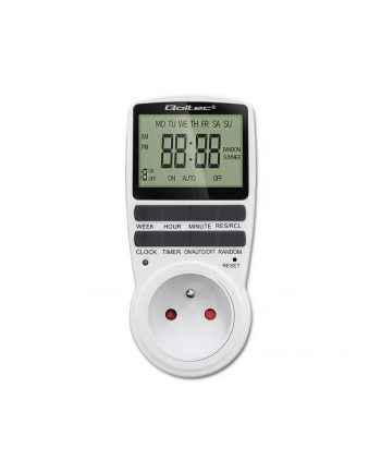 qoltec Elektroniczny programator czasowy PC0628 | 3680W | 16A | LCD nr 1