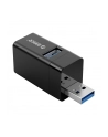 Hub USB Orico MINI-U32-BK-BP mini bez kabla 3 porty USB-A 3.1 i 2.0 - nr 2