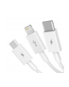 Kabel przewód USB 3w1 - USB-C, Lightning, micro USB 150cm Baseus CAMLTYS-02 do 3,5A - nr 16