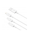 Kabel przewód USB 3w1 - USB-C, Lightning, micro USB 150cm Baseus CAMLTYS-02 do 3,5A - nr 18