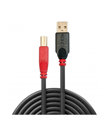 Kabel drukarkowy USB LINDY 2.0 A/M - USB B/M, Active Cable 10m Czarny nr 1