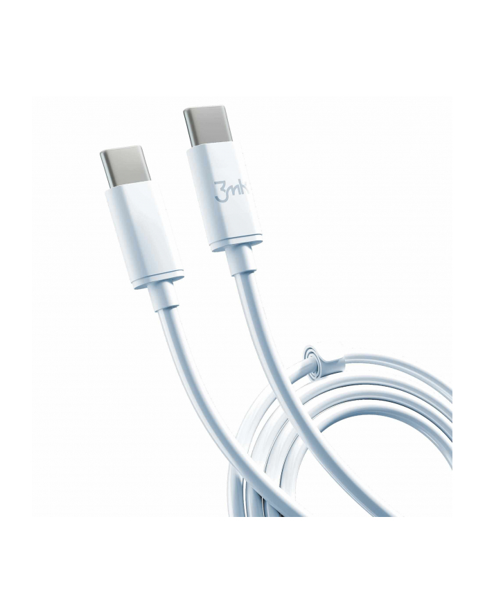 Kabel USB 3mk Hyper Silicone Cable USB-C to USB-C 100W biały główny