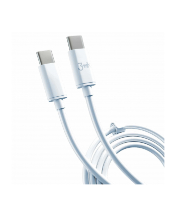 Kabel USB 3mk Hyper Silicone Cable USB-C to USB-C 100W biały