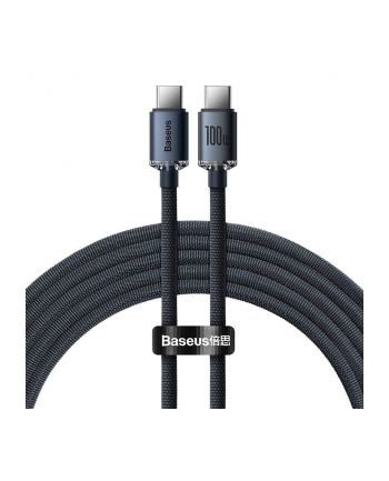 Kabel przewód USB-C PD 2.0 200cm Baseus Crystal CAJY000701 Quick Charge 3.0 5A z obsługą szybkiego ładowania 100W