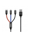 Kabel przewód USB 3w1 - USB-C, Lightning, micro USB 120cm Baseus CAMLT-BSY01 do 3.5A - nr 3