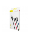 Kabel przewód USB 3w1 - USB-C, Lightning, micro USB 120cm Baseus CAMLT-BSY01 do 3.5A - nr 7