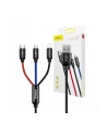 Kabel przewód USB 3w1 - USB-C, Lightning, micro USB 120cm Baseus CAMLT-BSY01 do 3.5A - nr 8