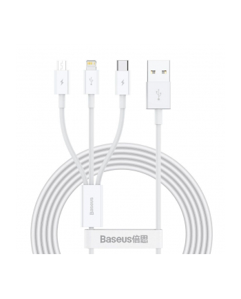 Kabel przewód USB 3w1 - USB-C, Lightning, micro USB 150cm Baseus CAMLTYS-02 do 3,5A