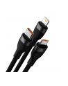 Kabel przewód USB 3w1 - USB-C, micro USB, Lightning 120cm Baseus CASS030001 - nr 4