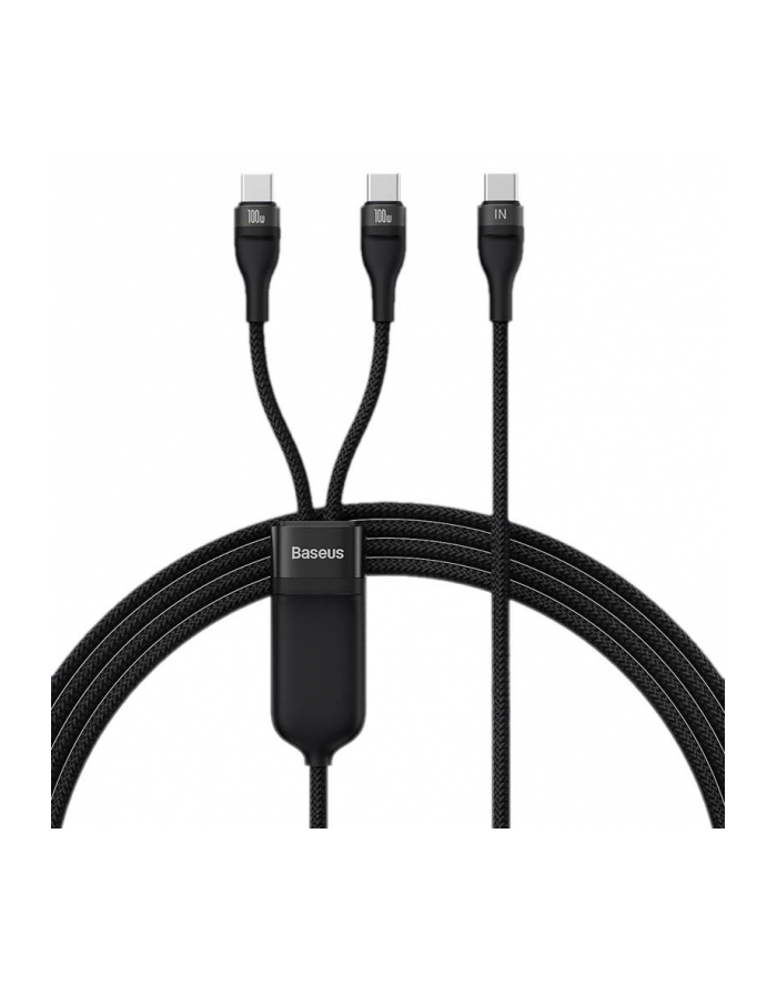 Kabel przewód USB-C 2w1 - 2x USB-C do 100W 150cm Baseus CASS060001 główny