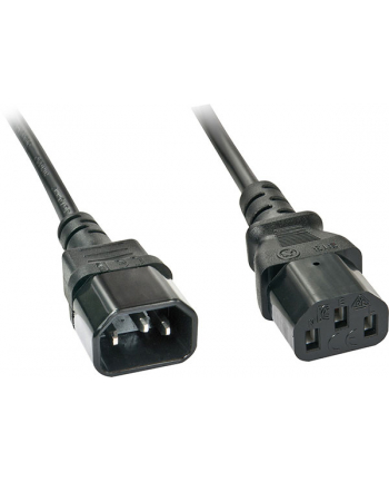 Przedłużacz kabla zasilającego LINDY 3 Pin C14 - C13 2m Black