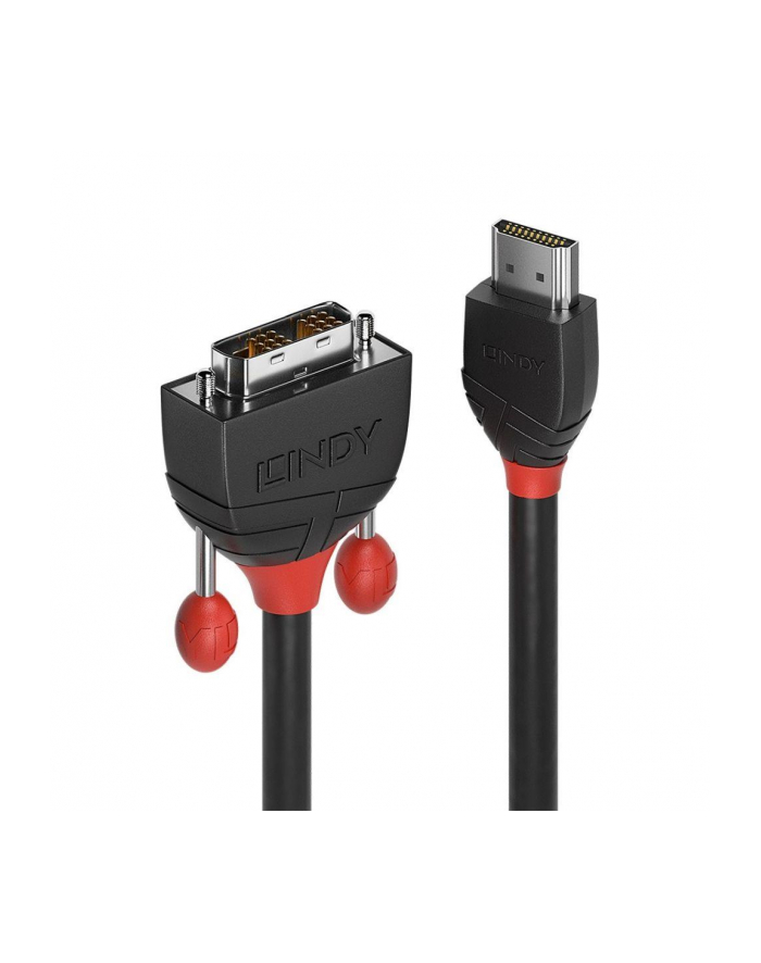 Adapter LINDY HDMI - DVI-D 2m Czarny główny