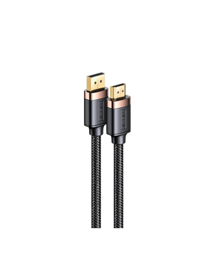 Kabel adapter HDMI-DP Usams U74 SJ530 4K DHMI 1.2 2m czarny główny