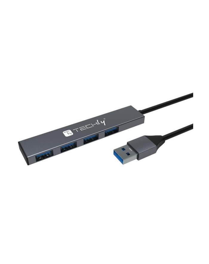 Hub USB Techly 4-portowy USB3.2 Gen1 główny