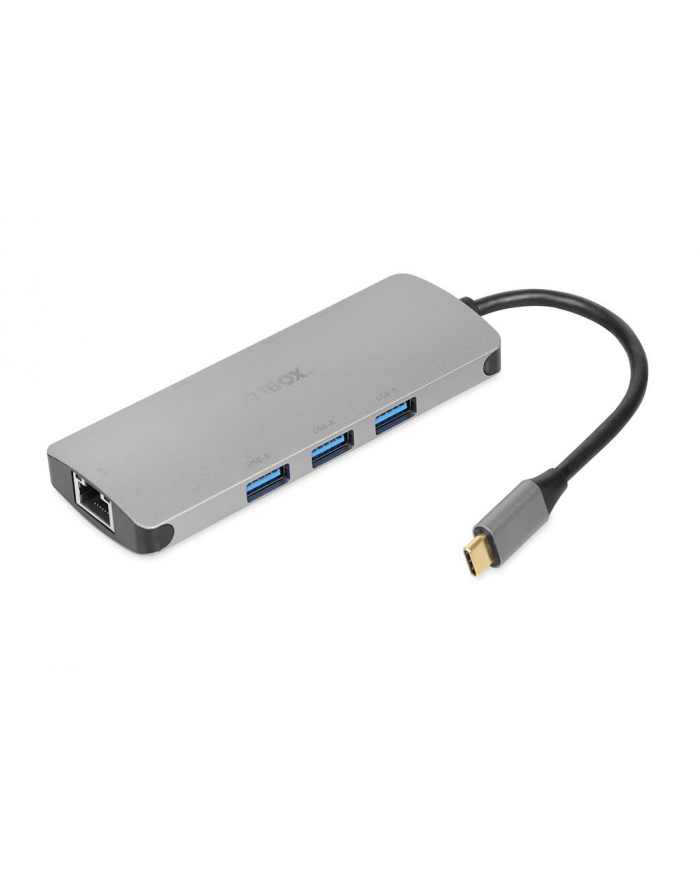 Stacja dokująca hub USB iBOX IUH3RJ4K RJ45 HDMI SD PD100W główny