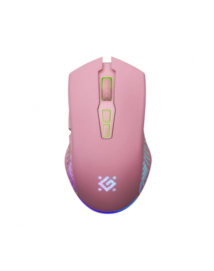 Mysz bezprzewodowa Defender PANDORA GM-502 optyczna 3200dpi różowa RGB AKUMULATOR 7 przycisków Gaming bezklikowa silent główny
