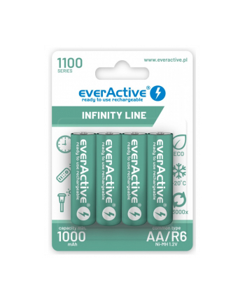 everactive Akumulatory R6/AA 1100 mAH, blister 4 SZT. INFINITY LINE, technologia ready to use