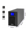 qoltec Zasilacz awaryjny UPS | On-line | Pure Sine Wave | 2kVA | 1.6kW |LCD | USB - nr 24