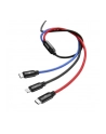 Kabel przewód USB 3w1 - USB-C, Lightning, micro USB 120cm Baseus CAMLT-BSY01 do 3.5A - nr 10