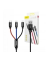 Kabel przewód USB 3w1 - USB-C, Lightning, micro USB 120cm Baseus CAMLT-BSY01 do 3.5A - nr 8