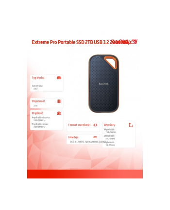 sandisk Extreme Pro Portable SSD 2TB USB 3.2 2000MB/s
