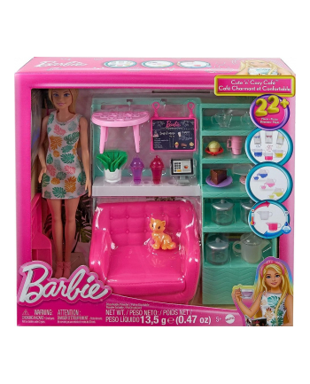 Barbie Relaks w kafejce Zestaw + lalka HKT94 p3 MATTEL