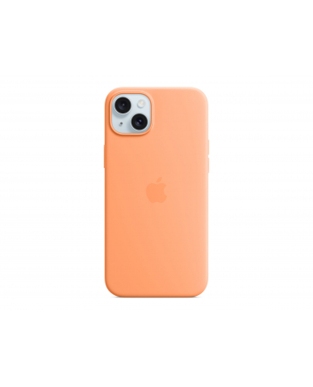 apple Etui silikonowe z MagSafe do iPhonea 15 Plus - pomarańczowy sorbet