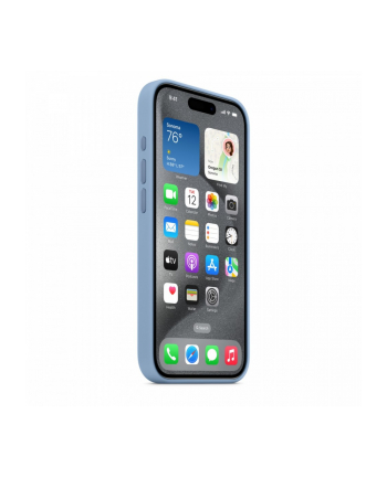 apple Etui silikonowe z MagSafe do iPhonea 15 Pro - zimowy błękit