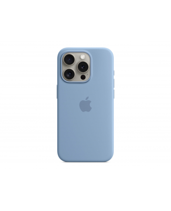 apple Etui silikonowe z MagSafe do iPhonea 15 Pro - zimowy błękit