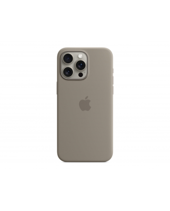 apple Etui silikonowe z MagSafe do iPhonea 15 Pro Max - popielaty brąz