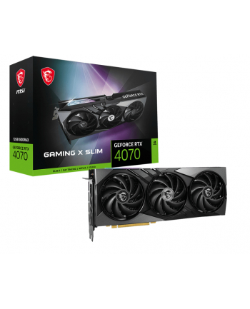 msi Karta graficzna GeForce RTX 4070 Gaming X Slim 12G GDDRX6 192bit biała