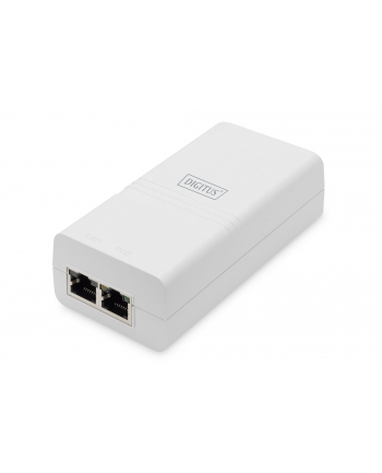 digitus Zasilacz/Adapter PoE 802.3af, max. 48V 15.4W Gigabit 10/100/1000 Mbps, aktywny, Biały