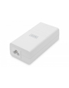 digitus Zasilacz/Adapter PoE 802.3af, max. 48V 15.4W Gigabit 10/100/1000 Mbps, aktywny, Biały - nr 2