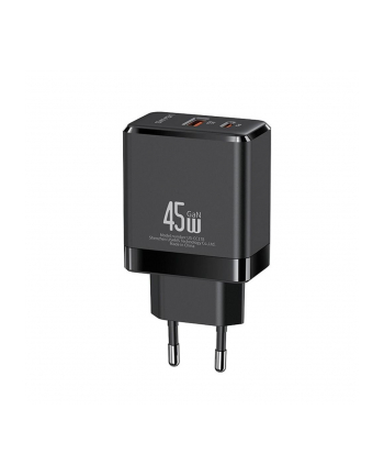 usams Ładowarka sieciowa USB-C+USB-A 45W GaN PD 3.0