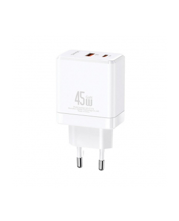 usams Ładowarka sieciowa USB-C+USB-A 45W GaN PD 3.0