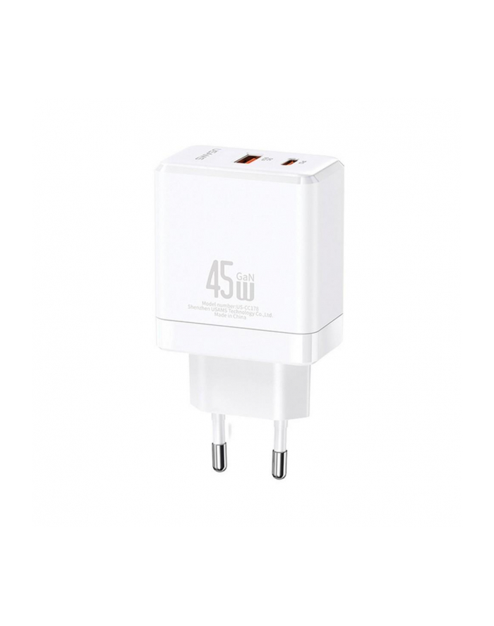 usams Ładowarka sieciowa USB-C+USB-A 45W GaN PD 3.0 główny