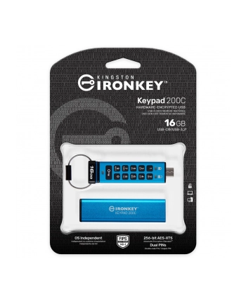 kingston Pendrive 16GB IronKey Keypad 200 FIPS140-3 Lvl3 AES-256 nr 1