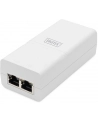 digitus Zasilacz/Adapter PoE+ 802.3at, max. 52V 30W Gigabit 10/100/1000 Mbps, aktywny, Biały - nr 38