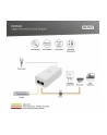 digitus Zasilacz/Adapter PoE+ 802.3at, max. 52V 30W Gigabit 10/100/1000 Mbps, aktywny, Biały - nr 6