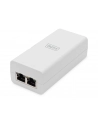digitus Zasilacz/Adapter PoE+ 802.3at, max. 52V 30W Gigabit 10/100/1000 Mbps, aktywny, Biały - nr 8