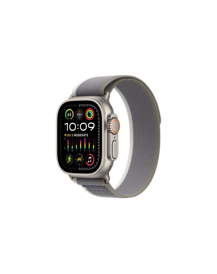 apple Watch Ultra 2 GPS + Cellular, 49mm Koperta z tytanu z opaską Trail w kolorze zielonym/szarym - S/M główny