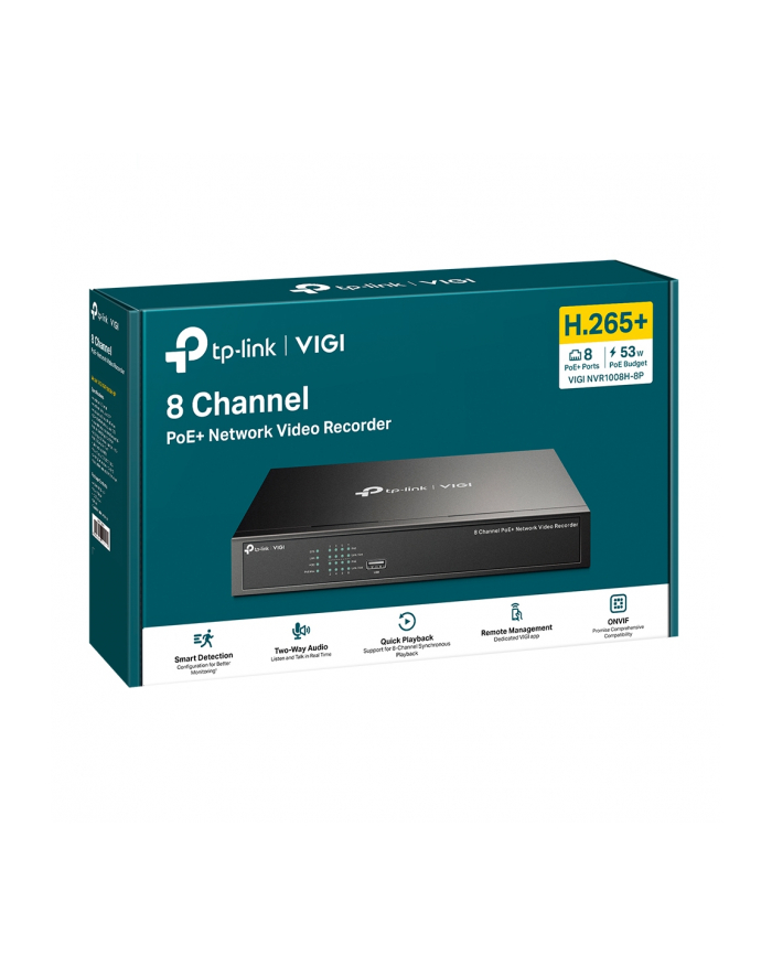 tp-link Rejestrator video VIGI NVR1008H-8P 8 Channel Video Record PoE+ główny