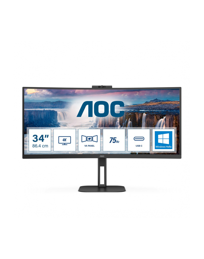 aoc Moniotr CU34V5CW 34 cali 100Hz Curved VA HDMI DP USB-C główny