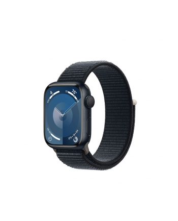 apple Watch Series 9 GPS, 41mm Koperta z aluminium w kolorze północy z opaską sportową w kolorze północy