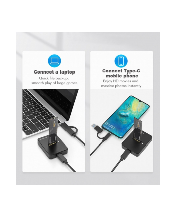 gembird Stacja dokujaca dysków M.2 SATA i NVME USB-C