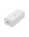 digitus Zasilacz/Adapter PoE+ 802.3at, max. 52V 30W Gigabit 10/100/1000 Mbps, aktywny, Biały - nr 20