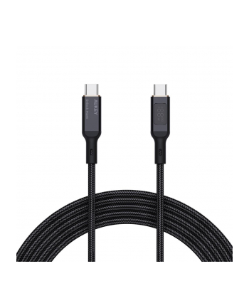 aukey CB-MCC102 nylonowy kabel USB C - USB C | LED | 1.8m | 5A | 100W PD | 20V