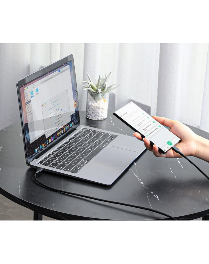 aukey CB-NCC2 nylonowy kabel USB C - USB C | 1.8m | 3A | 60W PD | 20V główny